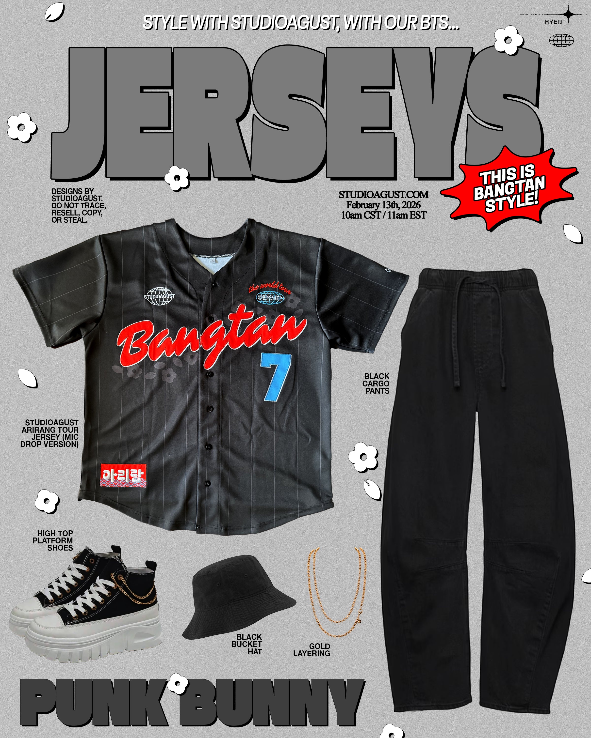 【韓国限定XL】V　BTS ARIRANGアリラン ユニフォーム ARIRANG inspired Jersey Oversized Fit (MAY PRE ORDER SHIPS 1ST