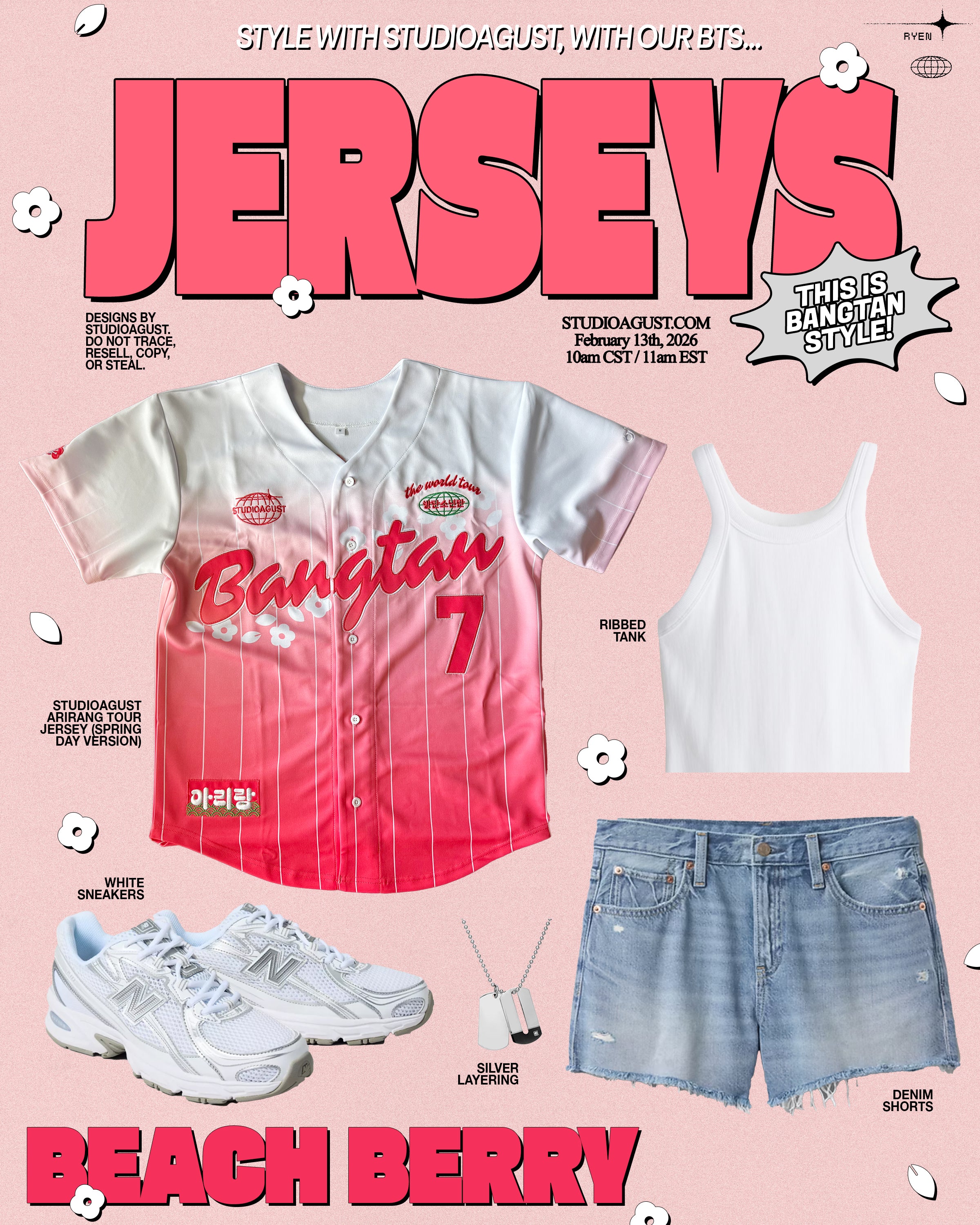 PRE-ORDER] ARIRANG TOUR SPRING DAY JERSEY – STUDIOAGUST