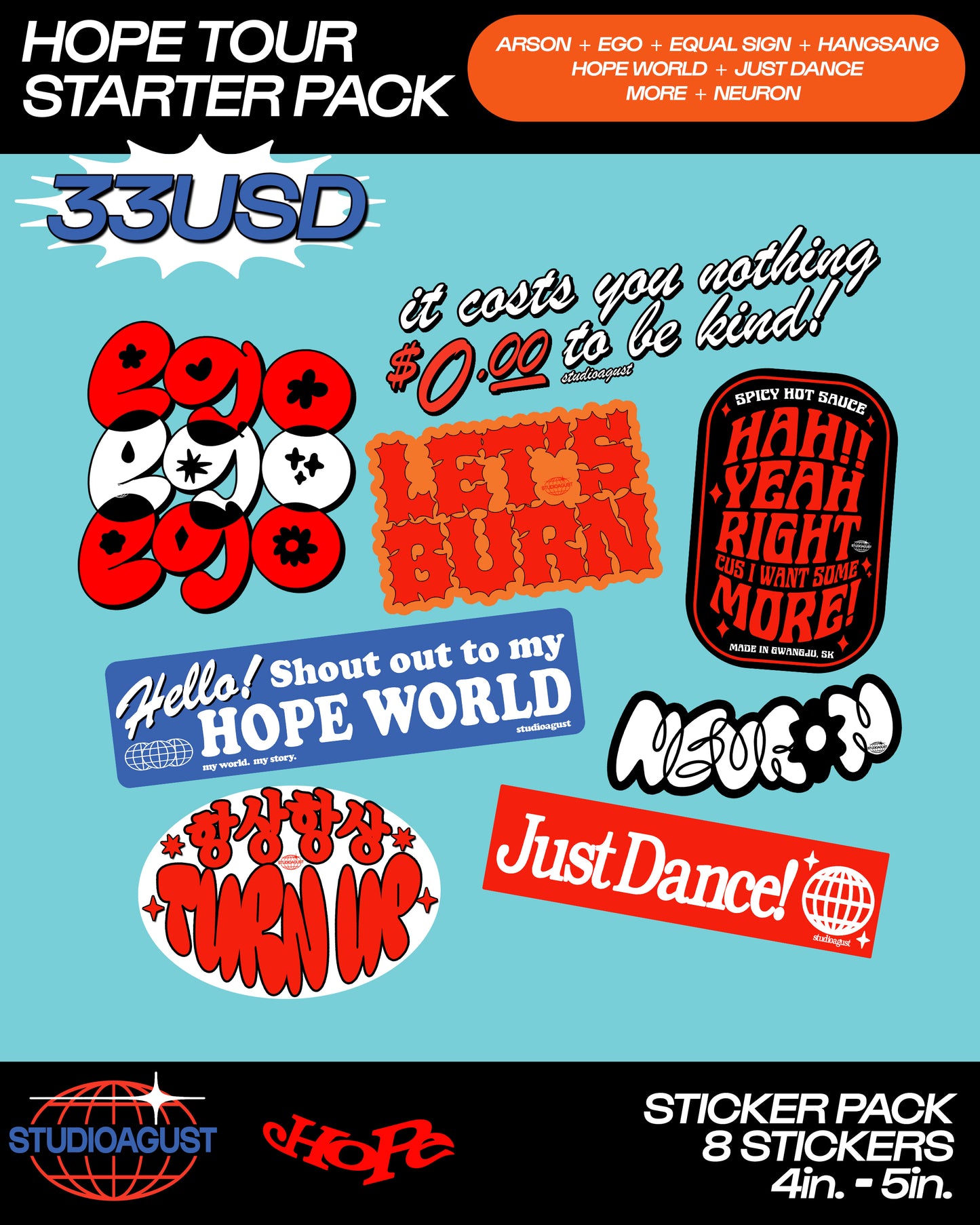 HOPE ON TOUR STICKERS