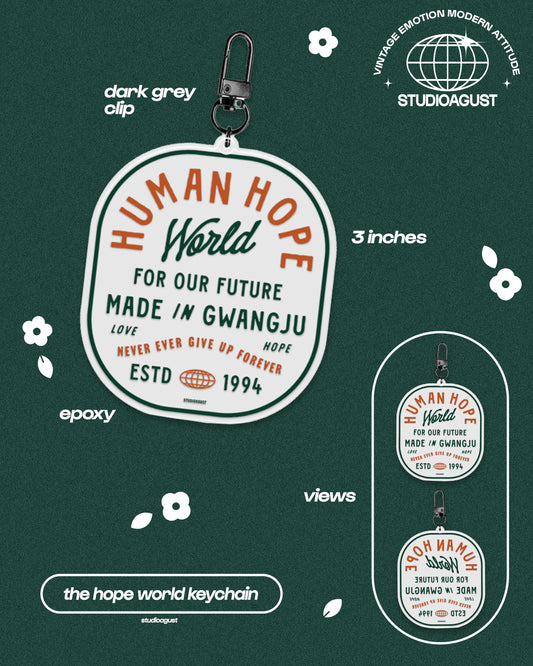 HELLO HOPE WORLD KEYCHAIN